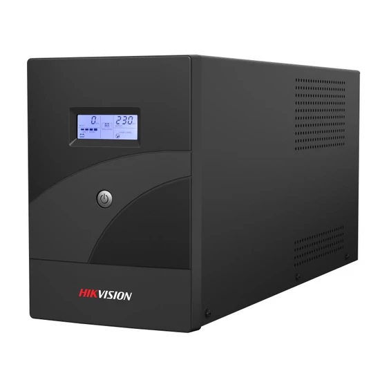 HIKVISION DS-UPS2000-R Szünetmentes tápegység;2000 VA/1200 W;LCD kijelző;2 db beépített akkumulátor 12V/9Ah;4db Schuko