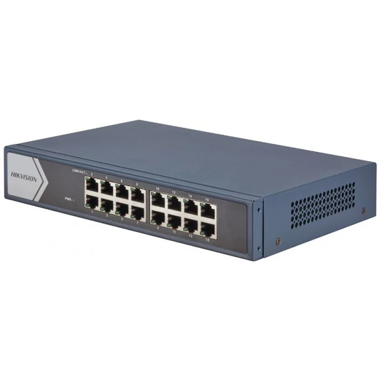 HIKVISION DS-3E0516-E (B) 16 portos Gbit switch; nem menedzselhető