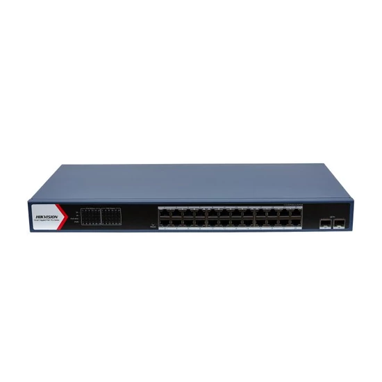 HIKVISION DS-3E1726HP-SI-24P2X Smart Gigabit PoE Switch, 370W, 24 PoE port + 2 x 10Gbit optikai port