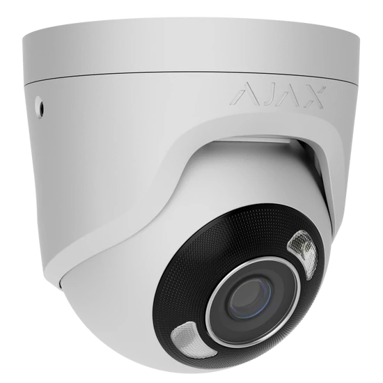 AJAX TURRETCAM-HL-5MP-WHITE-4mm TurretCam 5 MP dómkamera; hibrid világítás; 4 mm; fehér