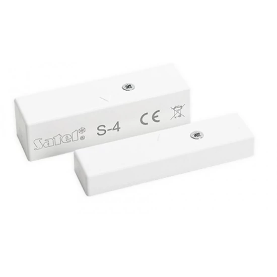 SATEL S-4 Mágneses nyitásérzékelő; felületre szerelhető; szabotázs áramkörrel; érzékelő: 58.5x16, 5x15.3 mm