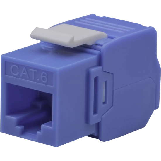 NESTRON NPN-KEY-1C6U-180WT-BL Keystone UTP csatlakozó; Cat6; 180°; szerszám nélkül szerelhető; kék