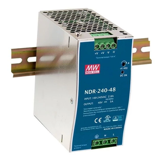 Mean Well NDR-240-24 Tápegység, 24 V DC, 240 W
