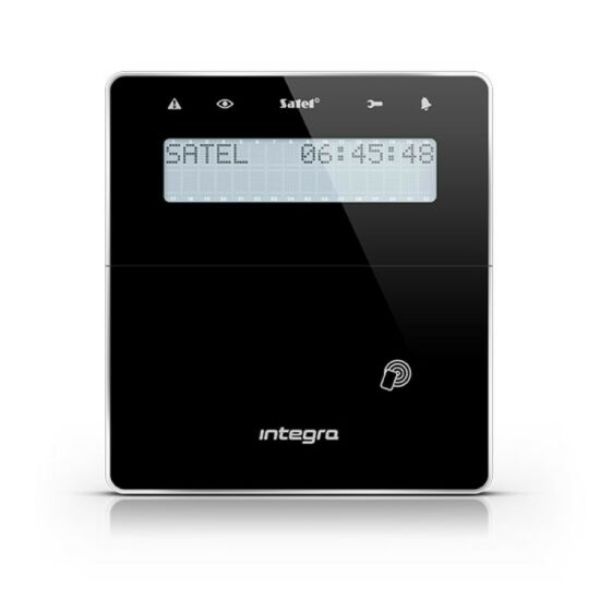 SATEL INT-KWRL-BSB Vezeték nélküli LCD kezelő INTEGRA központokhoz; kártyaolvasóval és lenyíló billentyűzetvédővel