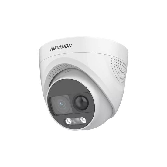 HIKVISION DS-2CE72KF3T-PIRXO (2.8mm) 5 MP ColorVu THD WDR fix turret kamera; villogó fény és hang ri
