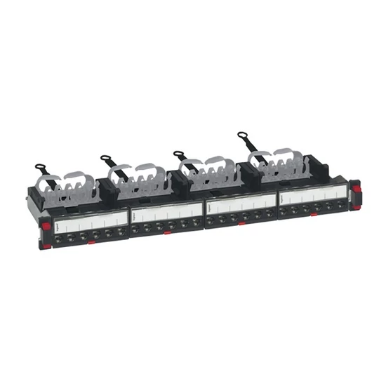 LEGRAND 033761A Patch panel - Cat6, FTP, 24 portos, 1U, árnyékolt, gyorscsatlakozók, LCS3