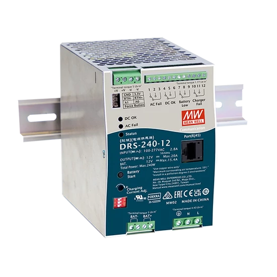 PULSAR DRS-240-48 DRS 48V/240W/1.15A/3.85A DIN sínes tápegység