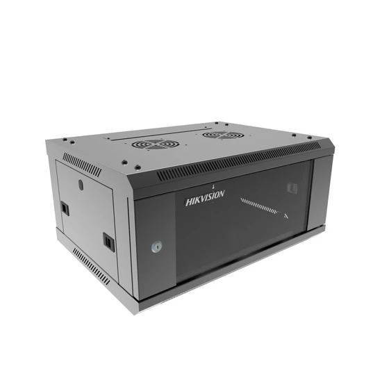 HIKVISION DS-XS6404-S/B(Fully assembled) RACK szekrény, fali rögzítésű, 4U/600x450