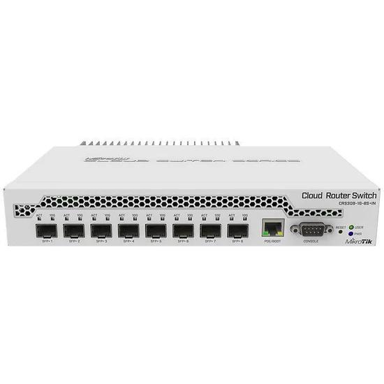 MIKROTIK CRS309-1G-8S+IN Desktop switch with one Gigabit Ethernet port and eight SFP+ 10Gbps ports