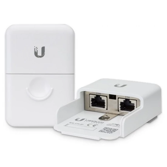 UBIQUITI ETH-SP-G2 Ethernet túlfeszültségvédő; RJ45 10/100/1000 Mbps; PoE támogatás; kültéri; Gen 2