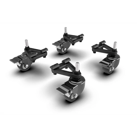 TRAK RACER TR80-WHEELSET4 Szimulátor kiegészítő - Universal Caster Wheels with Brake & Mounting Brac