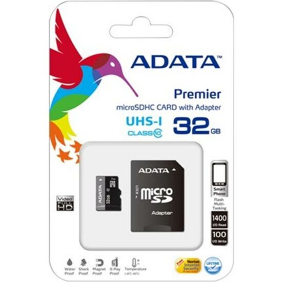 ADATA AUSDH32GUICL10-RA1 MicroSD kártya - 32GB microSDHC UHS-I Class10 + adapter