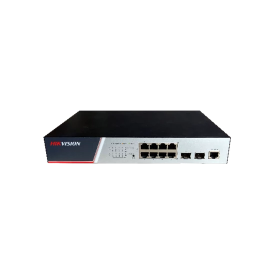 HIKVISION DS-3E2510P(B) 10 portos gigabit PoE switch ; 8 PoE + 2 SFP uplink port; teljesen menedzsel