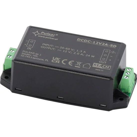 Pulsar DCDC-12V2A-SD DC/DC konverter, 24 W