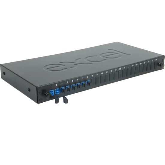 Excel 200-472-HB Patch panel, monomódosú, OS2, 19? rackbe szerelhető, LC