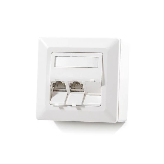 KELINE 601143-AP + KEJ-C6-S-TL(3) Giga+ Modulo50 Cat.6, 3xRJ45/s, falon kívüli, csatlakozóval