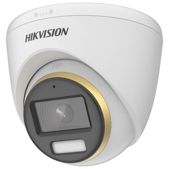 HIKVISION DS-2CE72DF3T-FS 2 MP ColorVu THD WDR fix dómkamera; fény riasztás; mikrofon