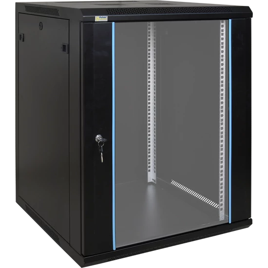 PULSAR RW1566 19" 15U 600x600 fali rack szekrény; készre szerelt; fekete