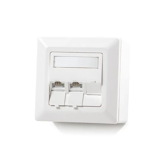 KELINE 601143-AP + KEJ-C5E-S-TL(3) Giga Modulo50 Cat.5E, 3xRJ45/s, falon kívüli, csatlakozóval