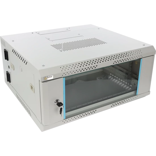 PULSAR RWDA465-G 19" 4U 600x550 fali rack szekrény; kiforgatható; lapraszerelt; szürke; könnyített k