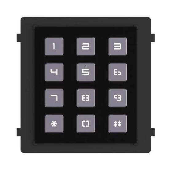 HIKVISION DS-KD-KP/Black Társasházi IP video-kaputelefon kültéri billentyűzet/tasztatúra modulegység