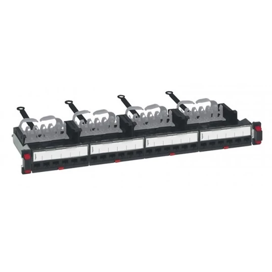 LEGRAND 033750A Patch panel - Cat5e, UTP, 24 portos, 1U, árnyékolatlan gyorscsatlakozók, LCS3
