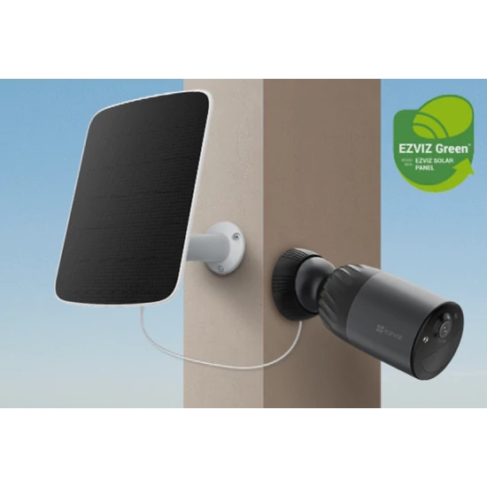 EZVIZ CS-BC1c/SP(4K) IP, Csőkamera, 4K, Wifi, Mikrofon/Audio, beépített akku + napelem szett