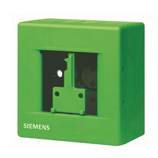 SIEMENS FDMH291-G Kézi jelzésadó ház kulccsal; zöld