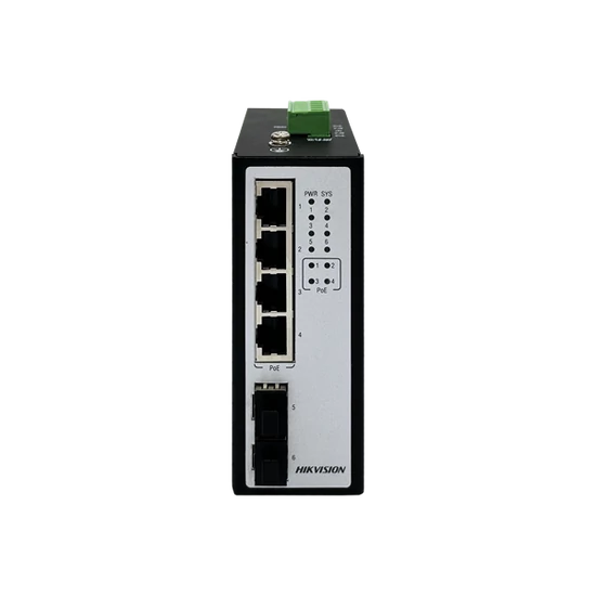 HIKVISION DS-3T2506P 4 × Gigabit PoE port, 2 × Gigabit optikai port, ipari menedzselhető