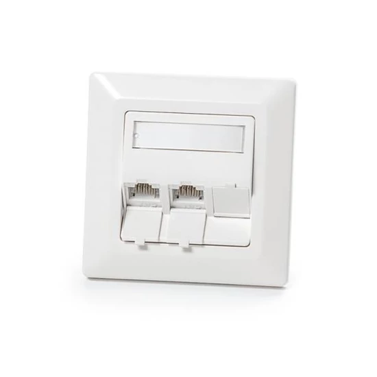 KELINE 601143-UP + KEJ-C6-U-TL(3) Giga+ Modulo50 Cat.6, 3xRJ45/u, süllyesztett, csatlakozóval