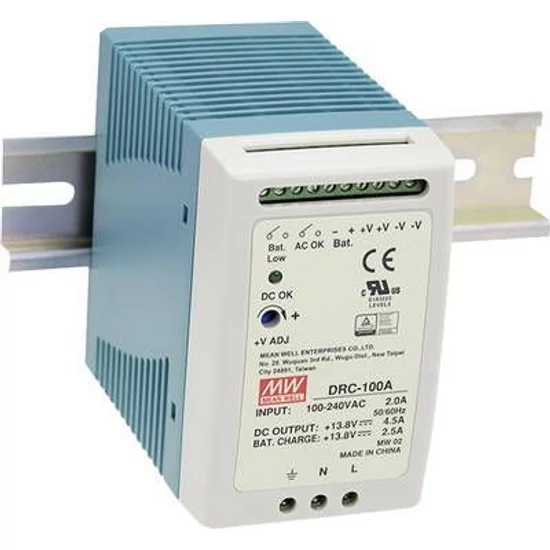 Mean Well DRC-100A akkumulátortöltős Tápegység, 12 V DC, 54 W