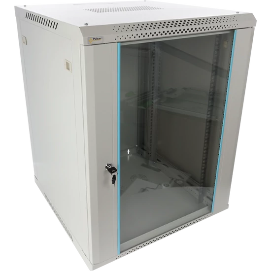 PULSAR RWA1566-G 19" 15U 600x600 fali rack szekrény; lapraszerelt; szürke; könnyített kialakítás