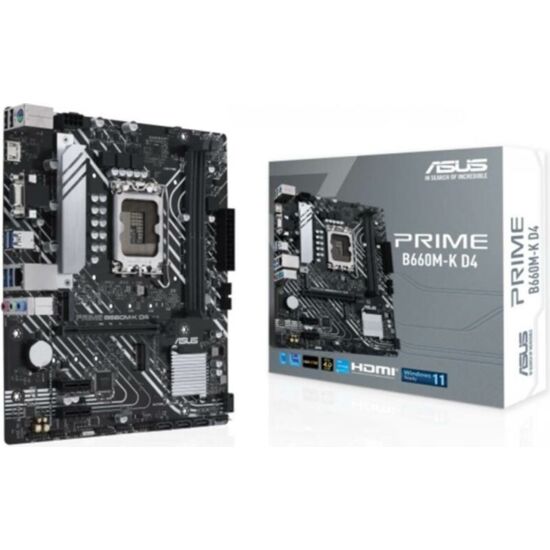 ASUS PRIME B660M-K D4 Alaplap - Intel s1700
