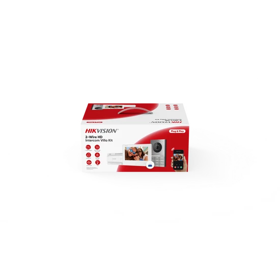 HIKVISION DS-KIS706EY Kétvezetékes HD video-kaputelefon szett; kültéri; fehér beltéri; disztributor