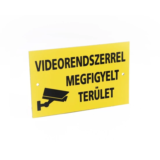 METZ FT100 Figyelmeztető tábla; "VIDEORENDSZERREL MEGFIGYELT TERÜLET"; tartós kültéri kivitel; 197 x