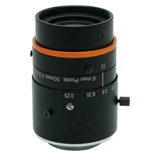 HIKROBOT MVL-HF5028M-6MPE Objektív; 50 mm fix fókusztávolság; 6 MP; F2.8-F16; 1/1.8"; C-menet