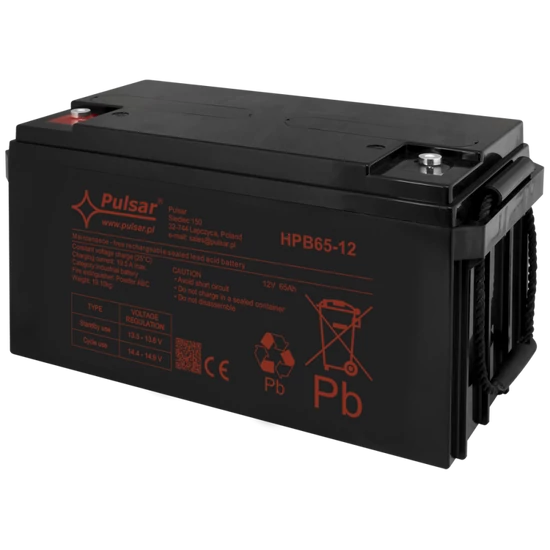 PULSAR HPB65-12 Akkumulátor 12V 65Ah; HPB széria; csatlakozó: