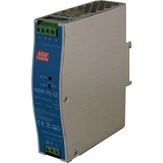 Mean Well NDR-75-12 Tápegység, 12 V DC, 75,6 W