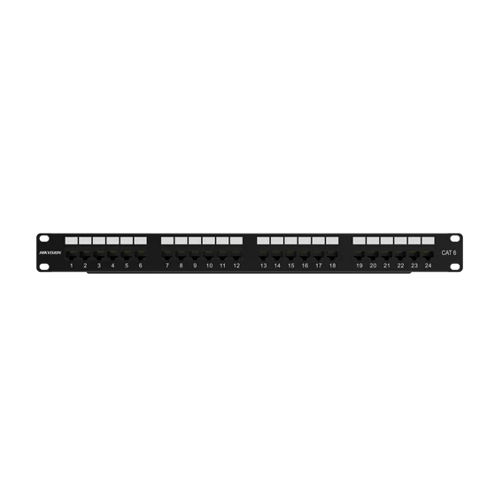HIKVISION DS-1CP6U24-1U Black Kiegészítők, kábel patch panel, 1U, fekete