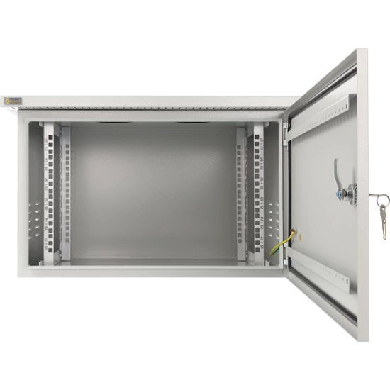 PULSAR RK664-G 19" 6U 600x400 fali rack szekrény; készre szerelt; vandálbiztos; szürke
