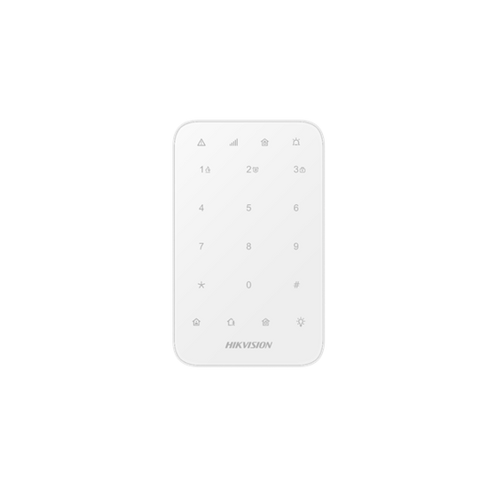 HIKVISION DS-PK1-E-WE Vezeték nélküli kezelő AXPro központokhoz; 868 MHz; fehér; 4x AA elem