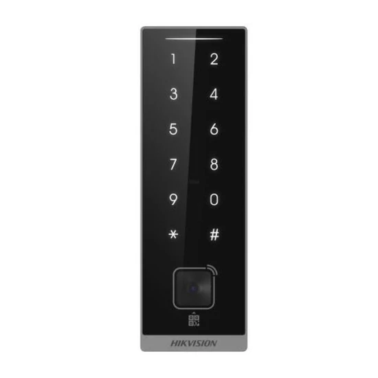 HIKVISION DS-K1105EMKB-QR Kártyaolvasó EM, Mifare ; RS485 vagy Wiegand kimenet; QR kód olvasó; PIN,