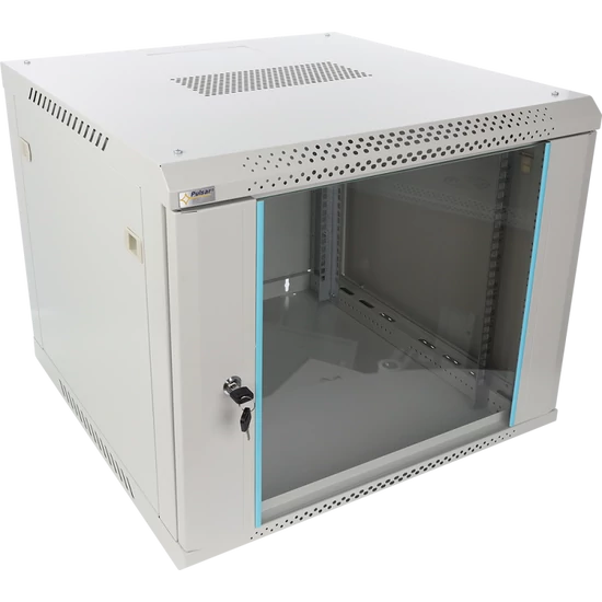 PULSAR RWA966-G 19" 9U 600x600 fali rack szekrény; lapraszerelt; szürke; könnyített kialakítás