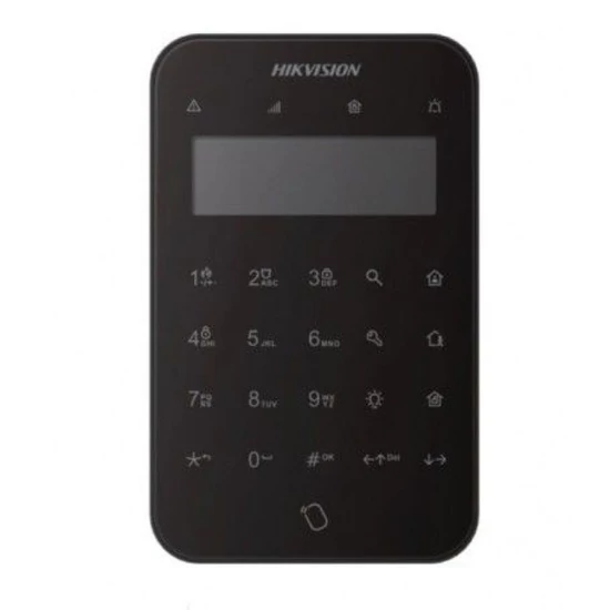 HIKVISION DS-PK1-LT-WE/Black Vezeték nélküli LCD+LED kezelő AXPro központokhoz; 868 MHz; fehér; 4x C