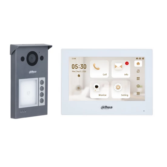 Dahua VTO3311Q-WP_VTH2621GW-WP_szett Többlakásos Video IP kaputelefon szett