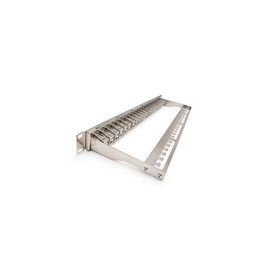 KELINE KEP-C6A-S-HD Patch panel , Kategória 6A, 24xRJ45/s,fekete,HD csatlakozókkal, 1U