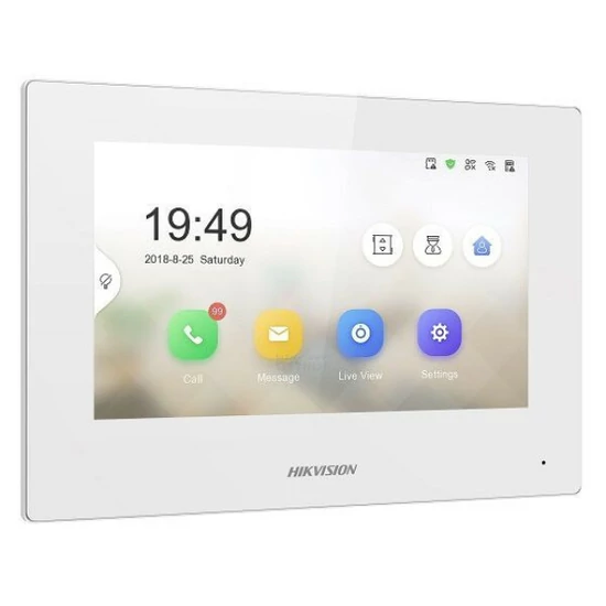 HIKVISION DS-KH6320Y-WTE2/White IP video-kaputelefon beltéri egység, 7 LCD kijelző, 2 vezetékes, WiF