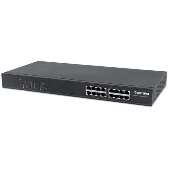 MANHATTAN 560993 Switch PoE - 16 port, 16db 1Gbps PoE+, rack, 802.3at/af, 220W