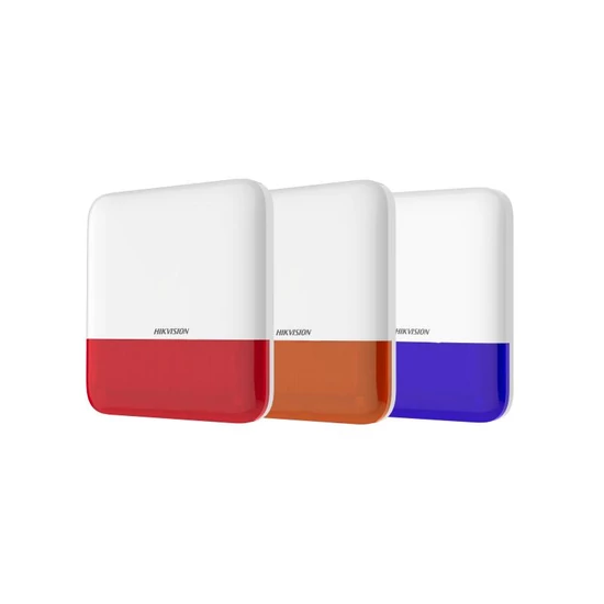 HIKVISION DS-PS1-E-WE/Red Vezeték nélküli kültéri sziréna AXPro központokhoz; 110 dB; IP65; 868 MHz;
