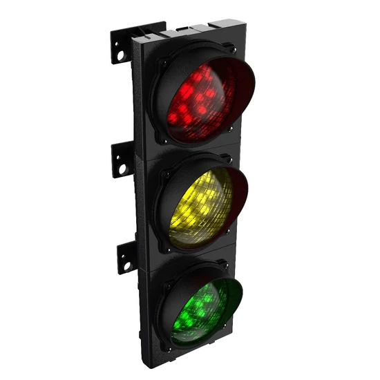ASFGRV230 LED-es forgalomirányító lámpa, moduláris, Piros-Sárga-Zöld, 120mm, 230V AC